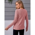 thumbnail image 2 of DOPI Women's Maternity Shirts Casual Long Sleeve Tie Front Ribbed Knit Pregnancy Tee Top, 2 of 6