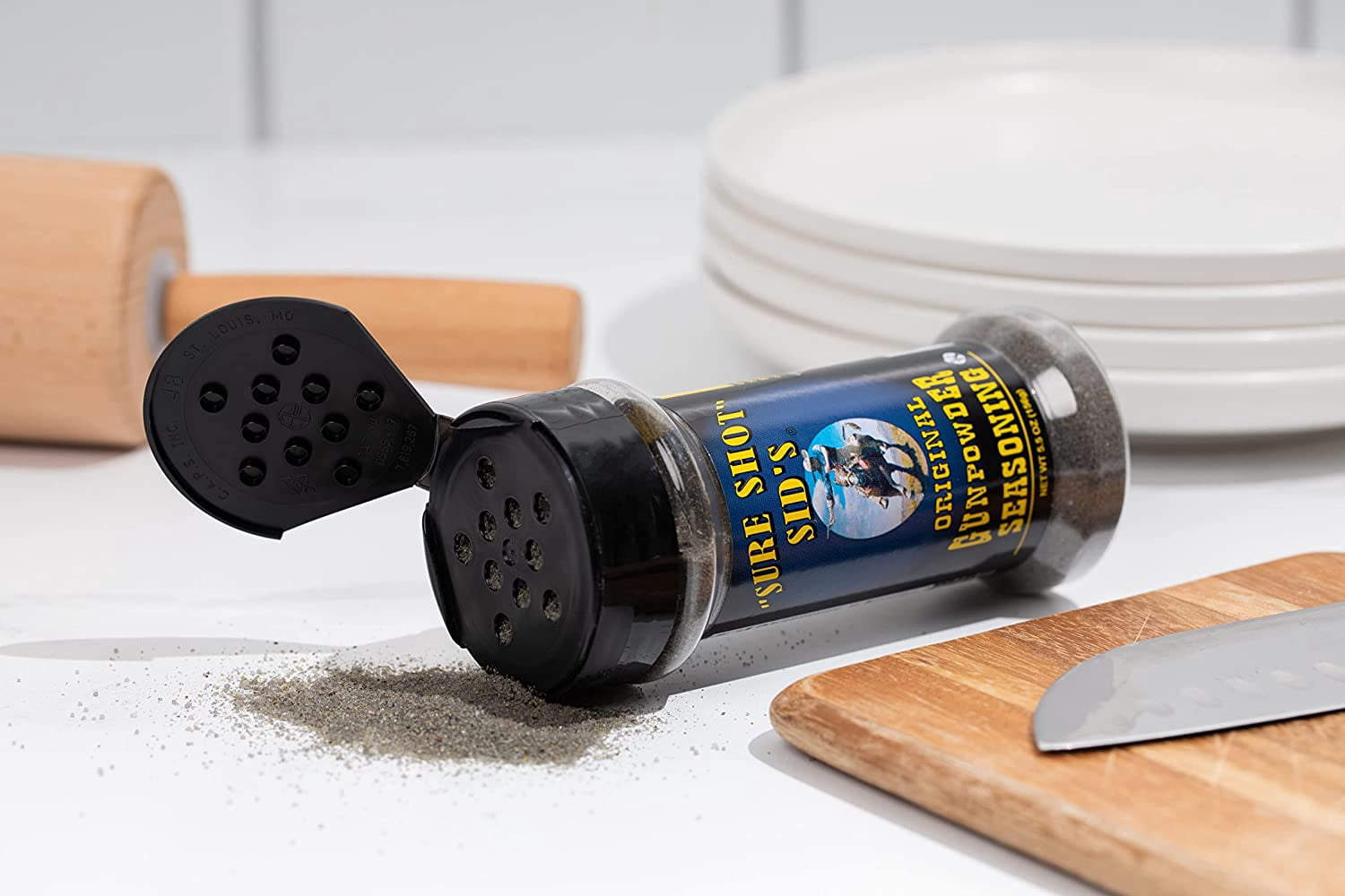 Sure Shot Sid’s Gunpowder Seasoning - Famous Bbq Rub Powder Grill Seasoning for Beef, Steak Meat, - All-Purpose Seasoning Blend Dry Rub for Grilling