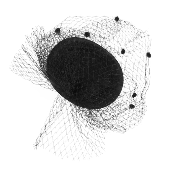 TEHAUX 33Pack Veil Workmanship Black Mesh Face Veil for Women Party and Prom