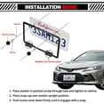 thumbnail image 5 of rock parts 2 Pack Matte Black License Plate Frames with 2 Holes, Thick-Coated Rust-Proof Aluminum Metal License Plate Holder, Includes Screw Accessories, Universal Car License Plate Cover for Man, 5 of 7