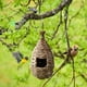 thumbnail image 5 of Fiudx Liquidación navideña Casa de colibrí tejida a mano, nidos de pájaros creativos, hibisco, simulación de césped, casa de pájaros, decoración colgante de jardinería, 5 of 7