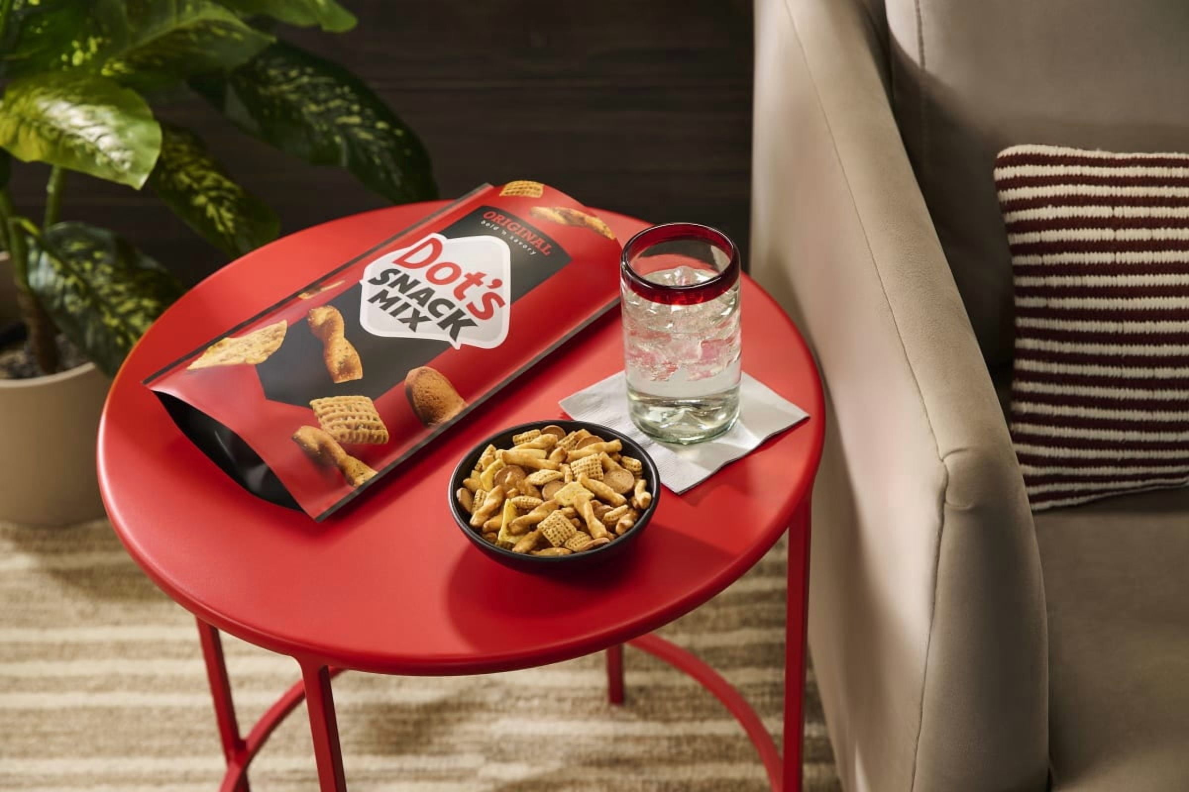 Dot's Snack Mix, Original Flavor Mini Pretzels, Original Flavor Corn Cereal, Bold Cheese Pita Chips, and Garlic Rye Chips 14 oz