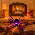 thumbnail image 5 of 51" Giant Lighted Halloween Spider Decor - Scary Hairy LED Spider with Glowing Eyes for Yard, Porch, Haunted House & Indoor Party Halloween Decorations, 5 of 5
