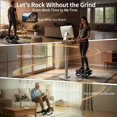 Black Lateral Rocking Step Machine with Resistance Bands and Digital ...