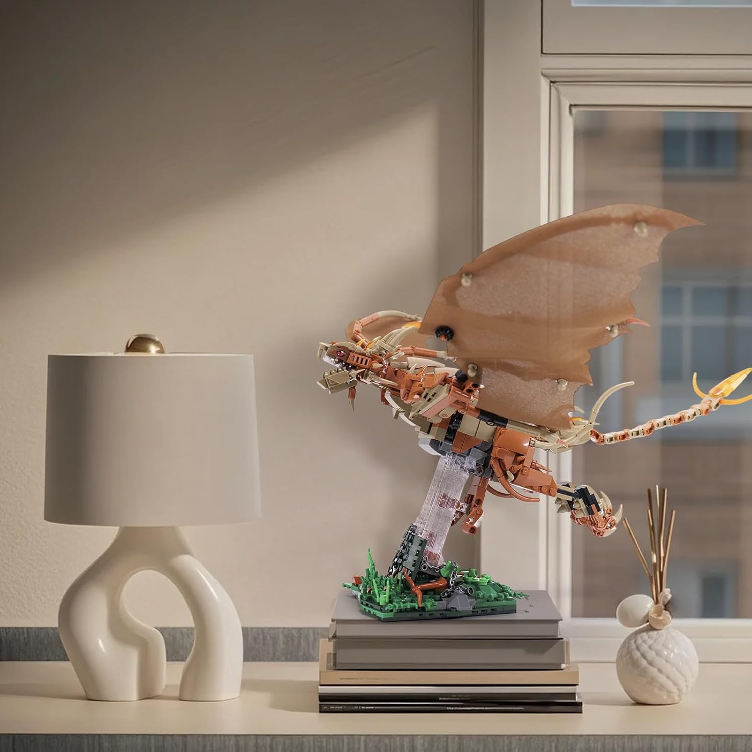 Ideas Magic Wiki Fire Dragon Harry Building Set，Compatible with Lego Adults Collectible MOC Potter Dragon Model STEM Toy for Fans Home Decor,Creative Gift for Kids Boys & Girls 8-16 (886 PCS)