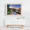thumbnail image 5 of Nightfall on The Reedy - Greenville South Carolina Photography Oak Framed Wall Art Print 16 x 20 inches, 5 of 6