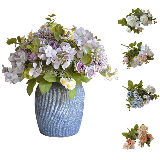 7 ramas de flores artificiales de manzanilla de seda para centro de mesa de boda, decoración para fiesta en casa, baby shower