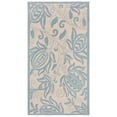thumbnail image 2 of Safavieh Courtyard Bryanna Floral Indoor/Outdoor Area Rug, Cream/Aqua, 4' x 5'7", 2 of 9