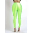 thumbnail image 5 of Ofenti Shiny Leggings for Women High-Waist Neon Tights Neon Lime 3X, 5 of 8