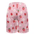 thumbnail image 5 of Binienty Men's Board Shorts Beach Shorts With Strawberry Daisy Print - Quick Dry for Summer Vacation and Water Activities, 5 of 6