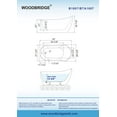 thumbnail image 4 of WOODBRIDGE 54" Freestanding Bathtub Contemporary Soaking Tub BTA1807, 4 of 6