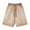 Khaki, variant on Iugvhana Vintage Gradient Shorts for Men Casual Summer Breathable Sports Half Short Pant with Elastic Waist Drawstring Khaki S
