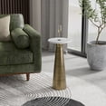 thumbnail image 5 of Simpli Home Nicollette Modern Contemporary 12 inch Wide Metal Side Table in Antique Brass, 5 of 10