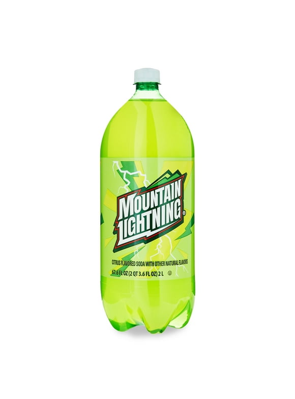 Great Value Mountain Lightning Citrus Flavored Soda Pop, 2 Liter Bottle