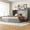 Gray, variant on Mintazer Queen Size Murphy Bed with Drawers & Charge Station, Foldable Cabinet Wall Bed for Guest Room Home Office Small Apartment, Gray
