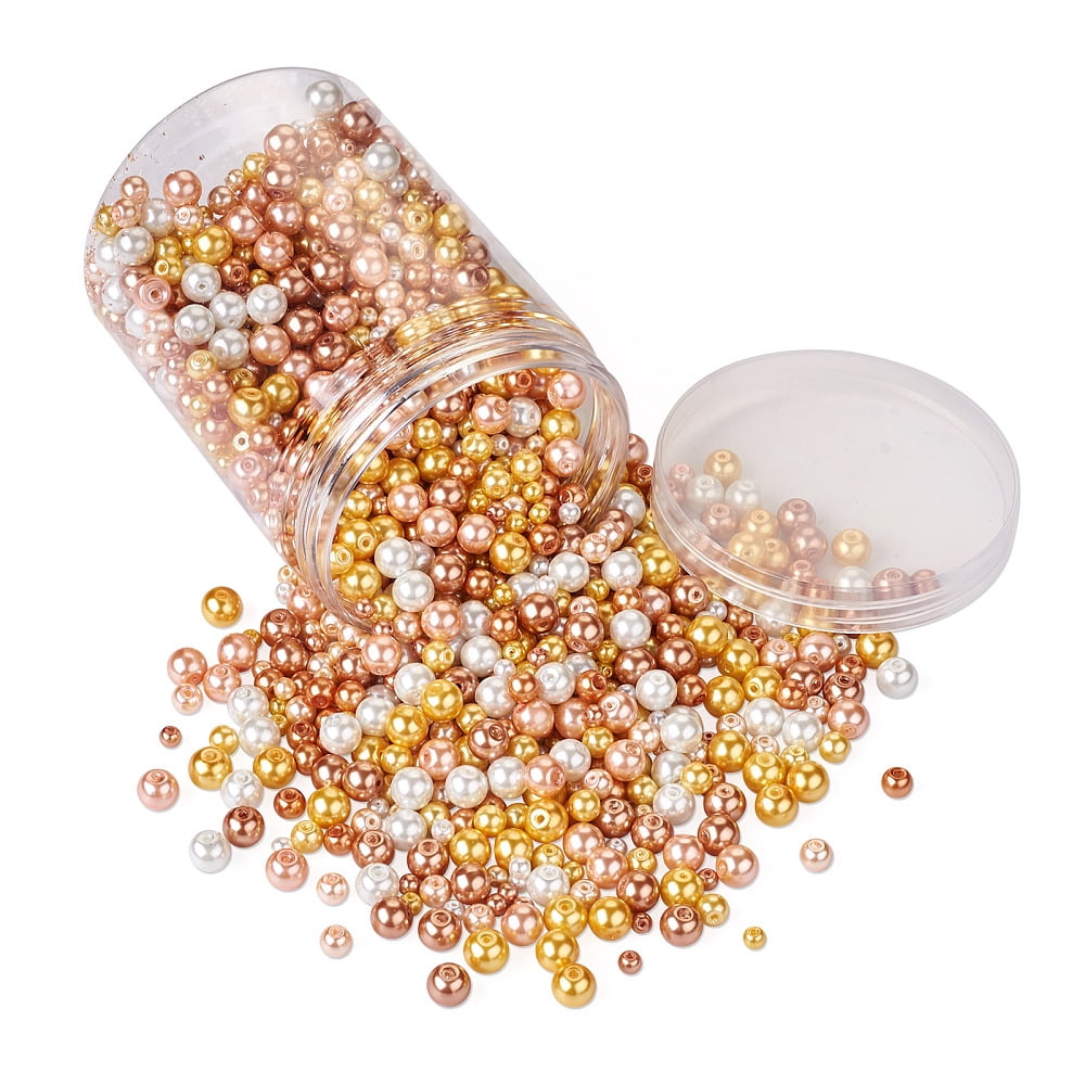 11 Strands 11 styles Baking Painted Pearlized Glass Pearl Round Bead Strands Mixed color 1strand/style