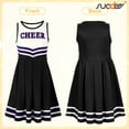 thumbnail image 5 of SUOSDEY Girls Cheerleader Costume Outfit Set,Kids Sleeveless Cheerleading Uniform for Party Birthday Halloween, 5 of 7
