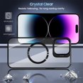 thumbnail image 4 of for iPhone 14 Pro Max Case Magnetic Clear with Camera Cover [Compatible with MagSafe] Stand Hard Luxury Plating Phone Cases for iPhone 14 Pro Max for Women Men -Black, 4 of 12