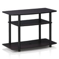 thumbnail image 2 of Porch & Den  St. Marks No Tools 3-Tier TV Stand Dark Walnut Walnut Finish, 2 of 5