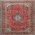 thumbnail image 1 of Ahgly Company Indoor Square Traditional Camel Brown Medallion Area Rugs, 7' Square, 1 of 6