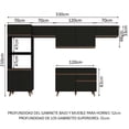 thumbnail image 3 of Madesa Gabinete de Cocina Integral 330 cm Reims Negro 01, 3 of 11