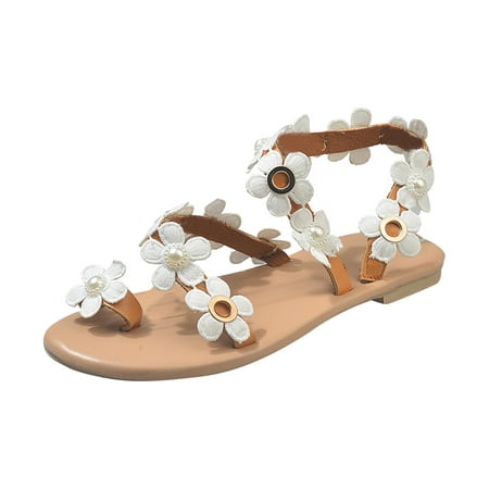 

2023 Women s Sandals Flat Thong Beach Summer Bohemia Dress Lace Casual Floral Shoes Open Toe Comfy Flip Flop