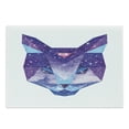thumbnail image 1 of Space Cat Cutting Board, Kitty Head in Geometrical Lines with Star Cluster Cosmology Image, Decorative Tempered Glass Cutting and Serving Board, Large Size, Sky Blue Purple, by Ambesonne, 1 of 1