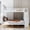 White, variant on Stairway Twin-Over-Full Bunk Bed with Storage and Guard Rail, Solid Pine Construction with 4 Staircase Storage Compartments, Converts into 2 Beds, No Box Spring Needed, Espresso