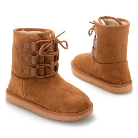 

Indigo Thread Co. Sherpa Lined Faux Suede Lace-up Detailed Boots