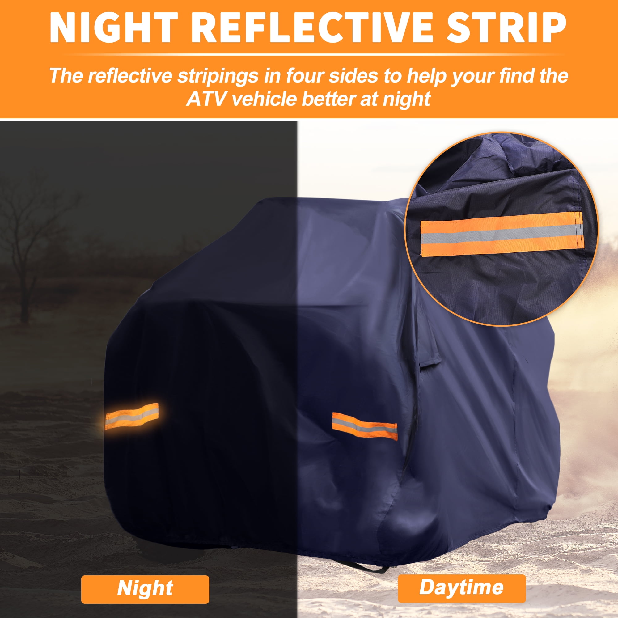 Unique Bargains Waterproof Quad Cover for Polaris Sportsman 850/XP 1000/X MR Navy Blue