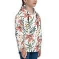 thumbnail image 3 of Honeii Lilies Flowers Pattern Long-Sleeve Hooded Sweatshirt Pullover Hoodie for Boys and Grils-Small, 3 of 6