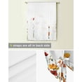 thumbnail image 5 of Spring Floral Tie Up Curtains for Window, Watercolor Elegant Botanical Summer Thermal Insulted Balloon Shade Adjustable Rod Pocket Curtains Valance Panels for Kitchen Bathroom Café 46 x 63, 5 of 7
