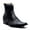 Black, variant on Men's Leather Lined Zipped Tall Western High Ankle Dress Boots, Rust, 6.5