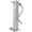 Gray + Steel, variant on Aluminum Trailer Jack for 3x5 Trailer Tongue, 1800 Lbs Capacity, 10 Travel, Blue - 27 Tall, Sidewind Handle, Swivel Mount, Marine Boat Trailer Jack