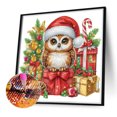 thumbnail image 3 of Kit Con Forma Especial Parcial 5D DIY Búho Navideño 40x40cm, 3 of 7