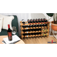 thumbnail image 2 of DECOMIL - 36 Bottle Stackable Modular Wine Rack Wine Storage Rack Solid Bamboo Wine Holder Display Shelves, Wobble-Free, 2 of 8