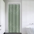 thumbnail image 2 of Sage Green Waterproof Shower Curtains for Bathroom White Leaf Bath Curtains Decor with Hooks Minimalist Botanical Leaves Decorative Plant Fabric Shower Curtains Hotel,72x72 Inches, 2 of 6