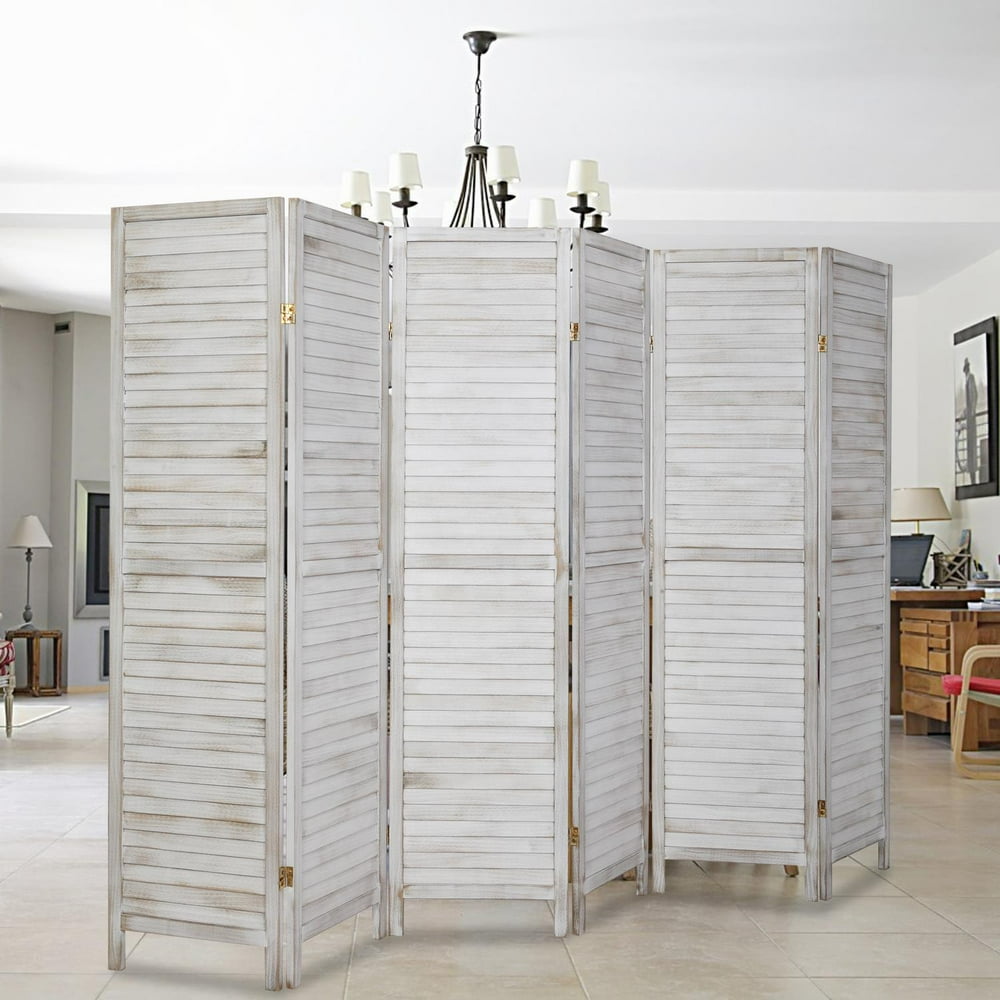 Zimtown 6 Panel MDF Room Divider,5.9Ft Oriental Folding Freestanding