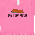 thumbnail image 3 of Inktastic Napping Dis Tew Much Daschund Weiner Dog Brown Gift Baby Girl Dress, 3 of 4