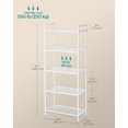 thumbnail image 3 of - Metal Storage Rack Shelving Unit with X Side Frames Dense Mesh . es for Entryway Kitchen Living Room Bathroom Industrial Style Ink UBSCB, 3 of 8