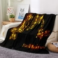 thumbnail image 2 of Music Note Blanket Musical Note Gifts for Women Kids Boys Girls Super Soft Plush Golden Music Symbol Throw Blanket for Bedroom Sofa Birthday Christmas Black 50"x60", 2 of 6