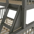 thumbnail image 5 of Furniture of America Aida Twin over Full Kids Wood Gray Bunk Bed with Ladder, 5 of 8