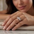thumbnail image 5 of Pompeii 1 3/8ct Three Stone Lab Grown Diamond Engagement Ring 14K White Gold (F,VS), 5 of 5