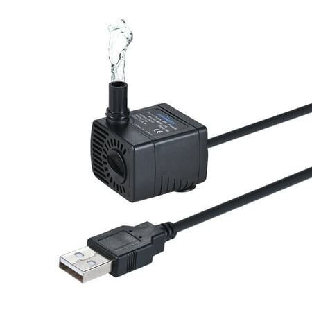 Fish Usb - Mini Submersible Brushless Oil Water Pump Ultra-quiet Max. Lift 0.7M 120L/H DC 5V USB Powered for Fish Tank Aquarium Fountain Circulating