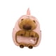 thumbnail image 5 of Mochila de capibara suave y divertida con correas de hombro ajustables, bolsa de peluche para animales Rosa, 5 of 9