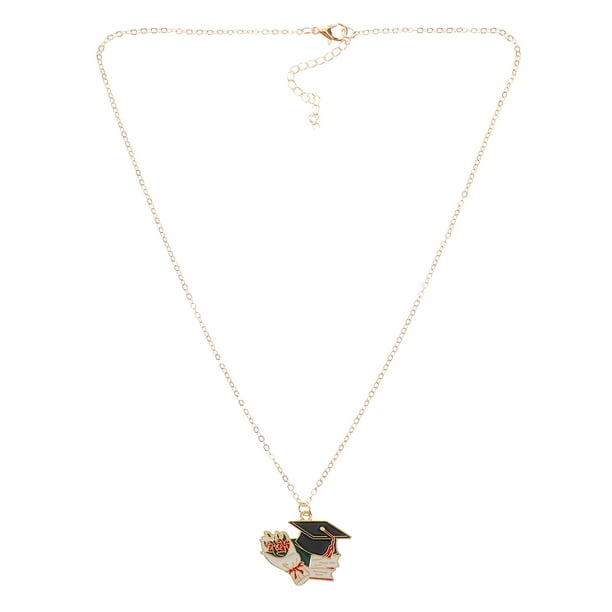 Collar con temática de birrete de graduación, colgante, regalo de graduación, joyería