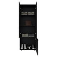 thumbnail image 6 of Nmkwnr Wood Wardrobe with 4 Shelves, 3 Doors Storage Cabinet for Living Room, Bedroom, Dark Brown, 6 of 6