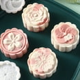 thumbnail image 6 of 50g Moon Cake Mold 6pcs 3D Flower Stamps Barrel Mooncake Hand Pressure Pastry Mould DIY Bakware, 6 of 12