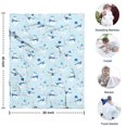 thumbnail image 4 of Light Blue Christmas Snowman Pattern Blanket,Comfortable Soft Flannel Throw Blanket,All Season,Warm Lightweight Blankets for Sofa Bed Couch Living Room Chair,30"x40", 4 of 4