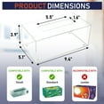 thumbnail image 2 of Acrylic Tissue Box Holder, Clear Dispenser for Facial Tissues, Napkins, and Dryer Sheets. Perfect for Bathrooms, Desks, Countertops, Vanities, Bedrooms, and Nightstands (Rectangle, Clear), 2 of 14